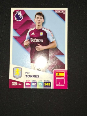 Panini Premier League Pau Torres κάρτα καινούργια