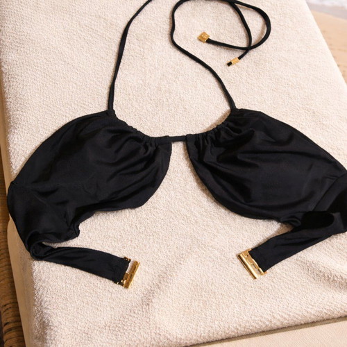Sugarfree bikini top S like new, black, multiway vertical
