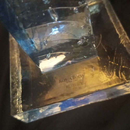 Kosta Boda Ice Tower Crystal Candleholder by Bertil Vallien new
