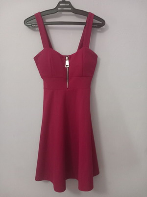 Red dress used, size S with slight strap defect