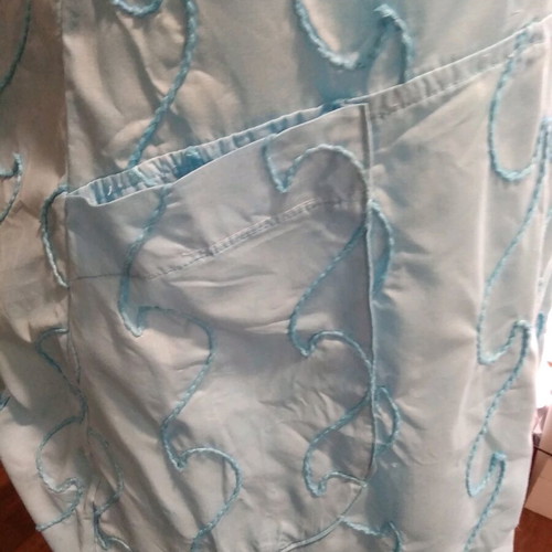 Cotton dress like new, turquoise with unique fabric design