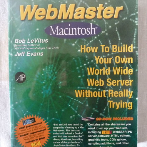 Macintosh Web Master book with CD-ROM like new