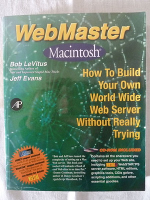 Macintosh Web Master book with CD-ROM like new