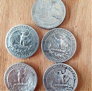 5 Κέρματα USA   ασιμι