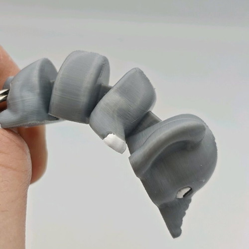 Animal keychains new, set of 6 3D articulated