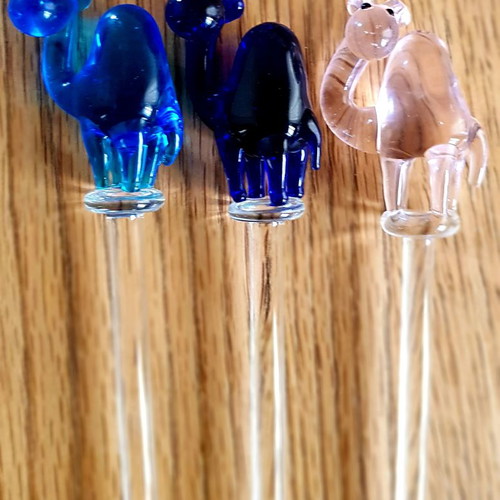 Glass drink stirrers collectible, pack of 12, new
