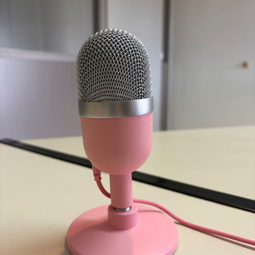 Razer Seiren Mini USB microphone used, Quartz Pink