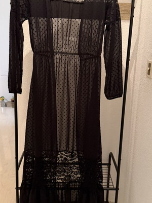 Black long kimono like new, one size