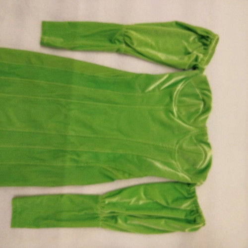 Bershka mini velvet dress green, like new, size XS