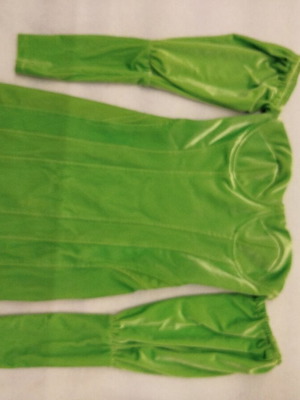 Bershka mini velvet dress green, like new, size XS