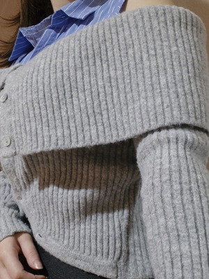 Zara γκρι πουλόβερ με ενσωματωμένο πουκάμισο μέγεθος S σαν καινούργιο