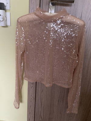 Sequin pink blouse size XS like new