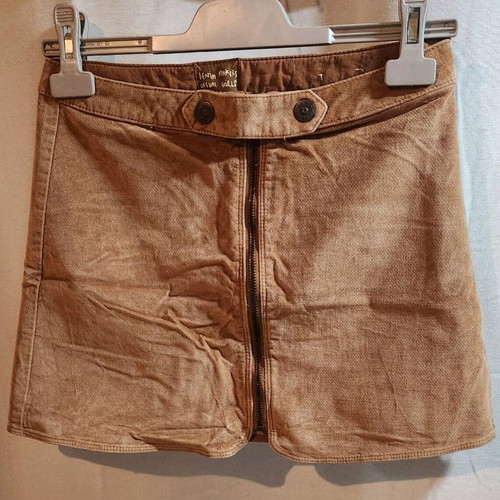 Zara girls skirt used, suede, beige-brown, size 11/12