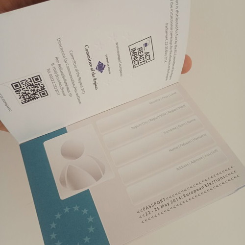 Collectible European Union Passport Memorabilia 2014 new