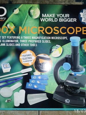 Discovery 100X microscope set used, 36 pieces