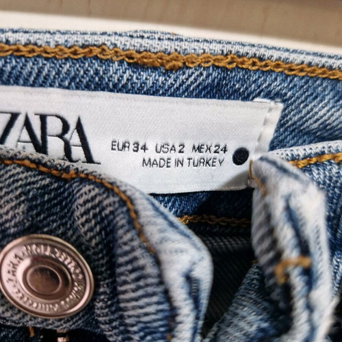 Zara jeans No.34 slim fit like new, women's blue