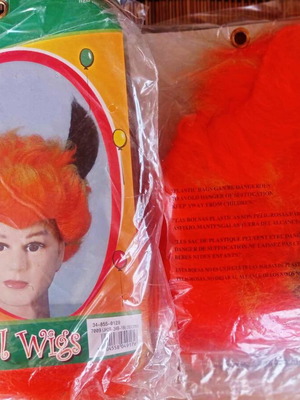 Carnival wigs with devil horns