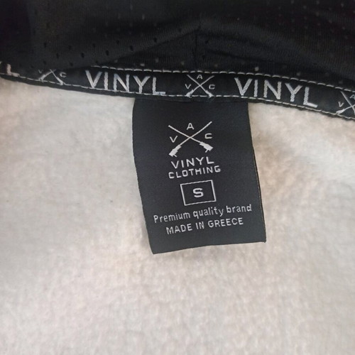 Vinyl cardigans white and blue S like new, 2 pieces with fleece