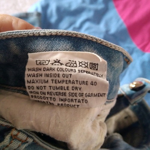 Women's stonewashed denim No29 used, elastic fitted style