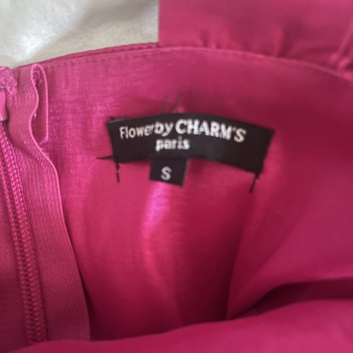 Fuchsia One-Shoulder Dress Flower by CHARM'S Paris size S like new