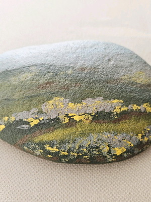 Handmade painted stone The Stillness Collection No5 like new