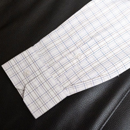 Massimo Veneziani long sleeve shirt white with check pattern