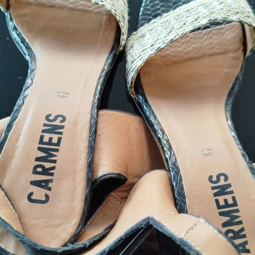 Carmens sandals size 36, like new, leather and raffia