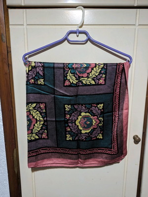 Square scarf used with design