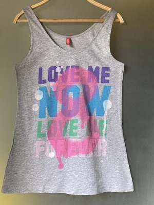 H&M women's tank top size M like new, gray multicolor