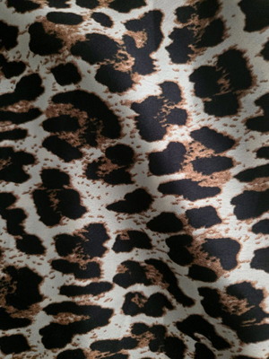 Long dress animal print like new, black and brown