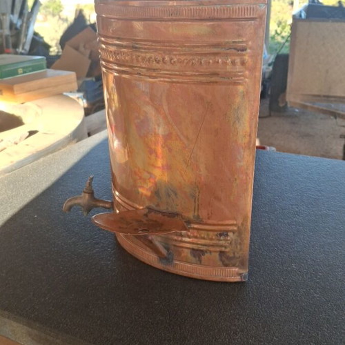 Copper tap used, vintage, old 1900, 29 centimeters