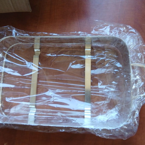 Serving tray with lid like new, 40 x 21 cm