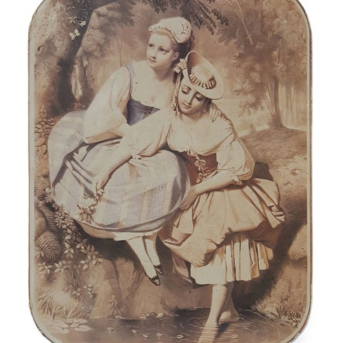 Anticipación color lithograph by Adolf Lafosse on wood