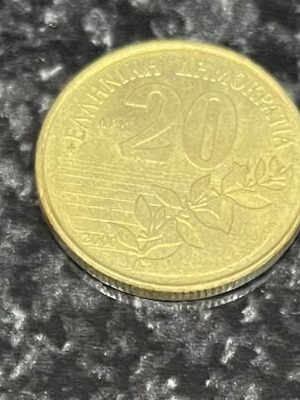 20 Drachma Coins used, 1998 and 2000 with minor wear