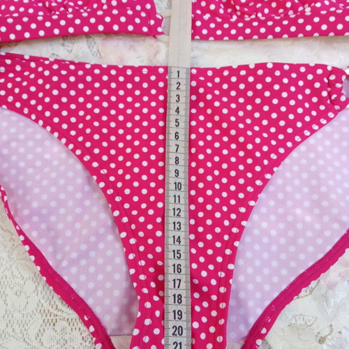Next polka dot bikini in fuchsia and white, new, UK 14