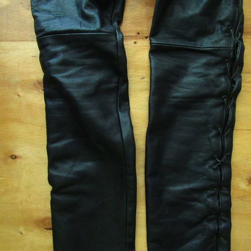 Echtes leather motorcycle pants used, size 38