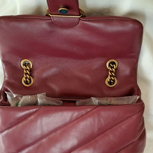 Pinko shoulder bag new, bordeaux, soft leather