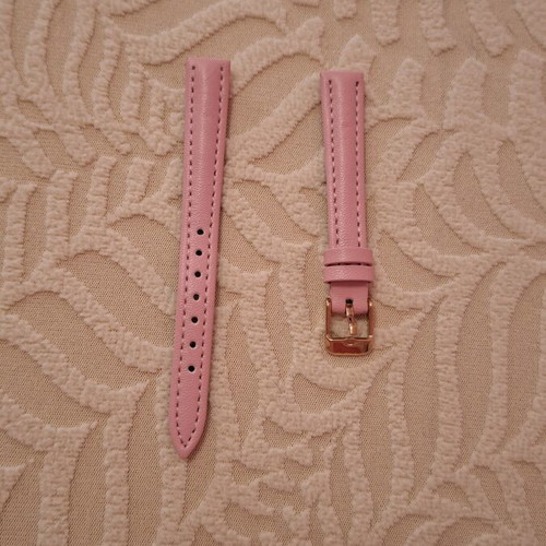 Watch strap 12mm pink with rose gold clasp used
