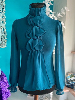 Victorian blouse petrol like new, size M