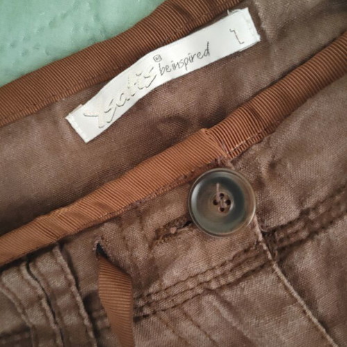Linen pants brown size S like new Ysatis