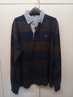 Gant men's shirt like new, gray and blue, size L