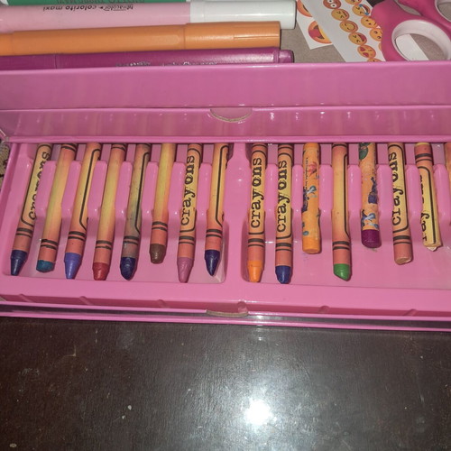 I Love Unicorn art supplies case, 42 pieces