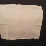 Pillowcase with embossed leaves, cream and white, 52x48 cm
