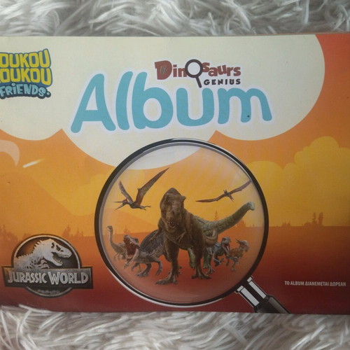 Koukouroukou dinosaurs album used, empty without stickers