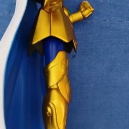 Saint Seiya Saint Senya Leo Gold Saint figure with blue cape