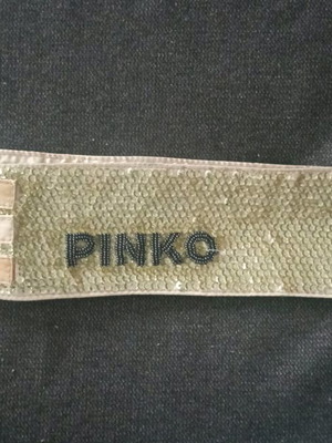 Pinko ζώνη μεταχειρισμένη με παγιέτες σε χρυσό χρώμα