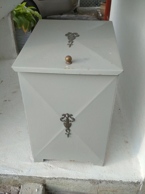 Metal Fireplace Wood Holder used with decorative elements