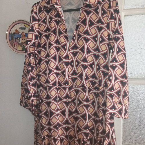 Lumina dress like new, loose fit, size S, black and brown