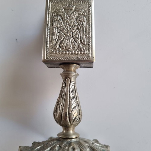 Vintage metal letter clip with double-headed eagle used