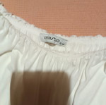Celestino white blouse with one shoulder and ruffles, size S/M, like new